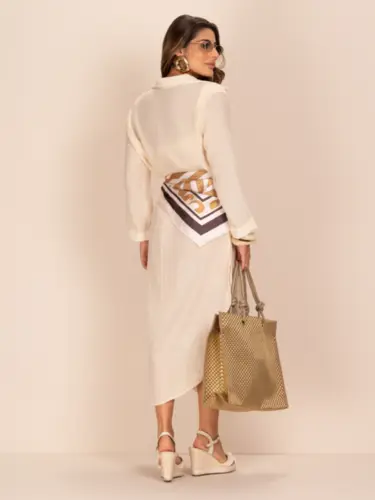 CHEMISE MIDI COM LENÇO