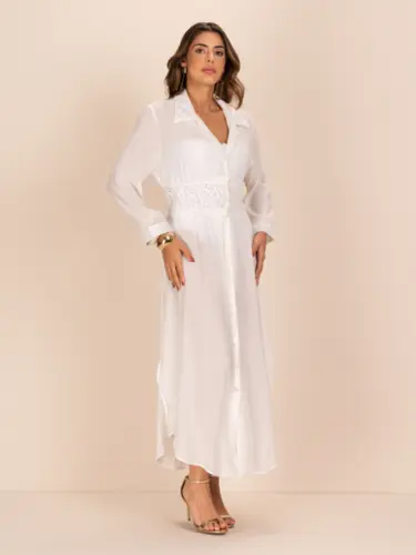 CHEMISIE MIDI RENDA MEIO