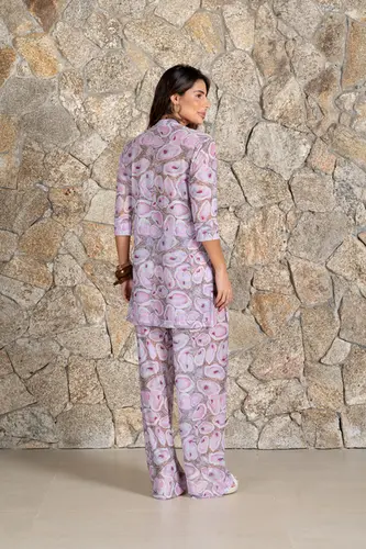 CALÇA TULE ESTAMPADO